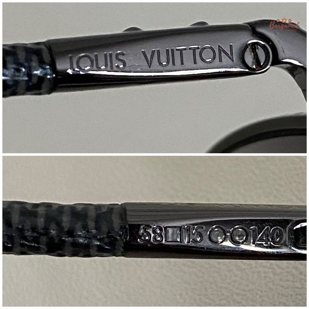 Authentic LOUIS VUITTON Damier Graphite Gunmetal Conspiration Pilote Sunglasses - Picture 8 of 12